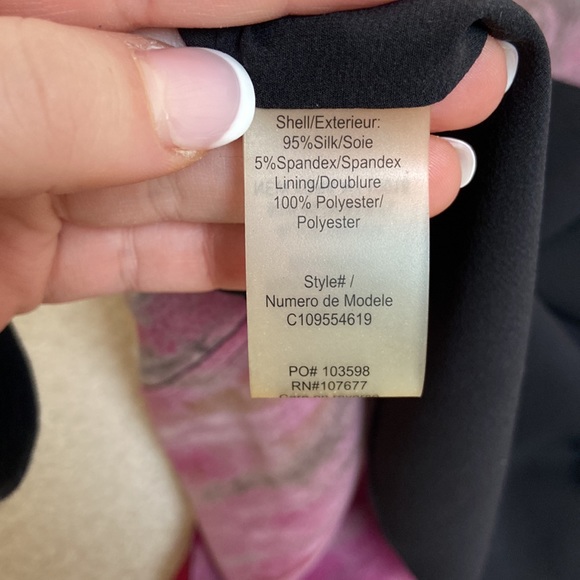 Alice + Olivia Tie Dye Red Silk Slip Dress - Picture 9 of 9